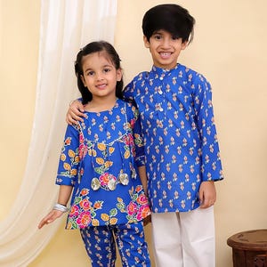 Sibling set Girls dhoti kurta set for Rakshabandhan, Wedding and festivities Stylish traditional dress kids Indian dress Brother Sister set