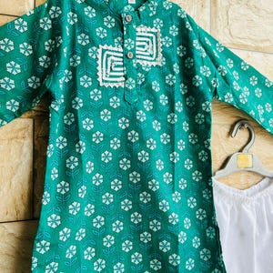 Boys Kurta Pajama Set Indian Ethnic Wear for Kids Baby Boy Cotton Kurta Traditional Outfit