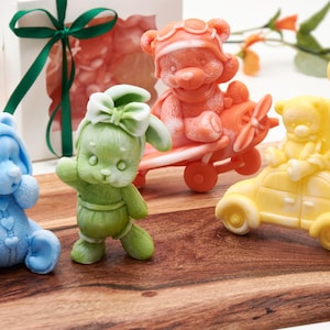 Bath Soap, Cute Shaped Animal Soap, Teddy Bear, Bunny, Baby and Princess, Fun and Colourful Bath Time, Baby Shower Keepsake Idea