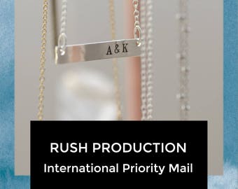 RUSH Production, Priority INTERNATIONAL Mail, Polishing Cloth, personalized jewelry, Six Sisters Beadworks