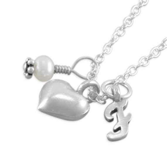 Heart Necklace Sterling Silver little girls jewelry Etsy