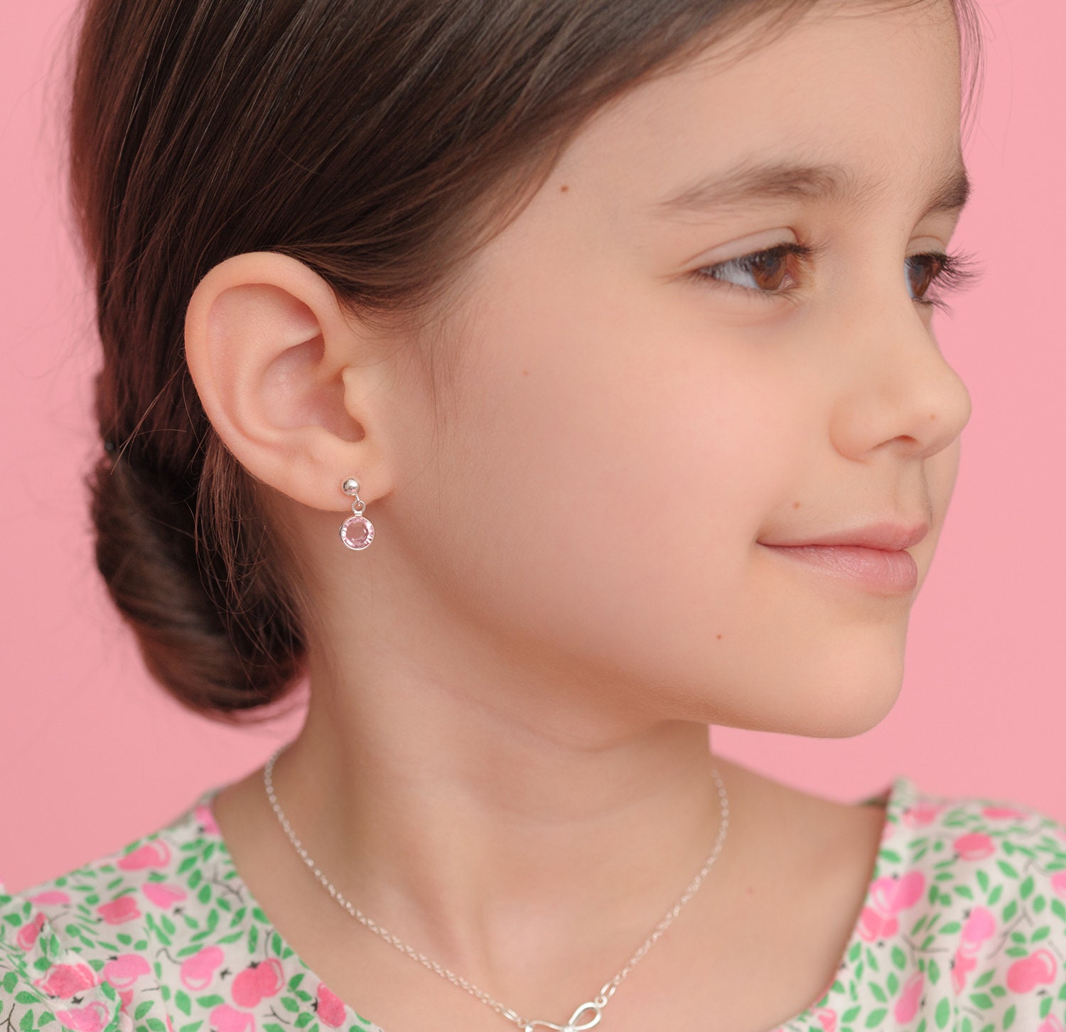 December Birthstone Earrings Sterling Silver Post Flower Girl Jewelry Gift  for Daughter Blue Teal Wedding Gifts for Flower Girls 