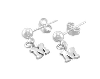 Initial Earrings • Letter Earrings • Sterling Silver Post • Personalized Birthday Jewelry • Small Dangles • Young Girl Present • MARIELLA