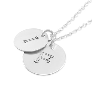 Collar monograma, carta inicial de joyería estampada, regalos del Día de la Madre colgante regalos personalizados para nueva mamá, nana, abuela, nana, ISLA