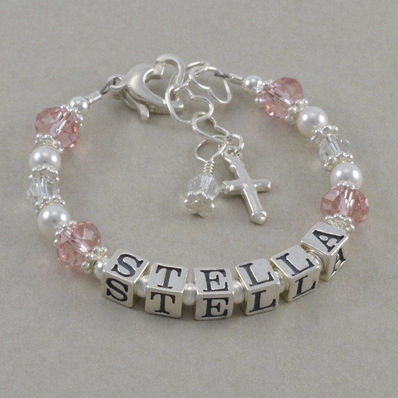 Baptism Bracelet Cross Bracelets christening confirmation Etsy