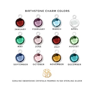Add a Birthstone Charm, Necklace, Sterling Silver, Chain, small pendant, little girl, birthday necklace, personalized, initial