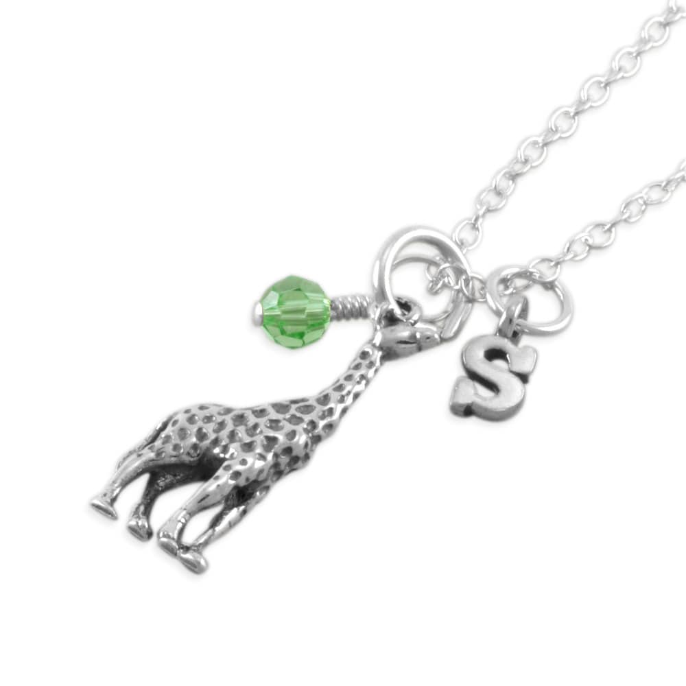 GIRAFFE Necklace Little Girls Sterling Silver Necklace Etsy