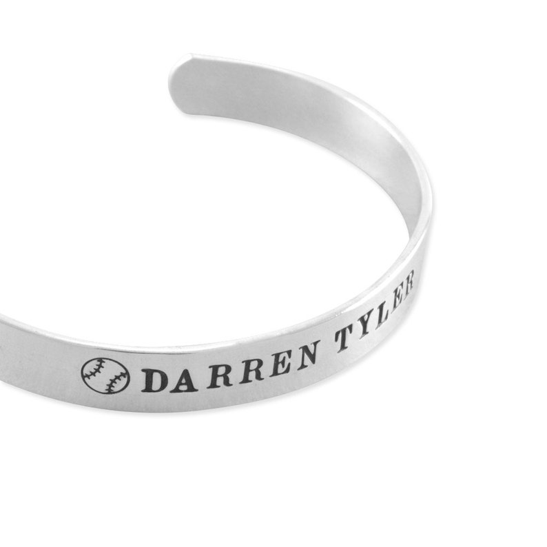 Bracelet for Boy Engraved Cuff Sterling Silver Etsy