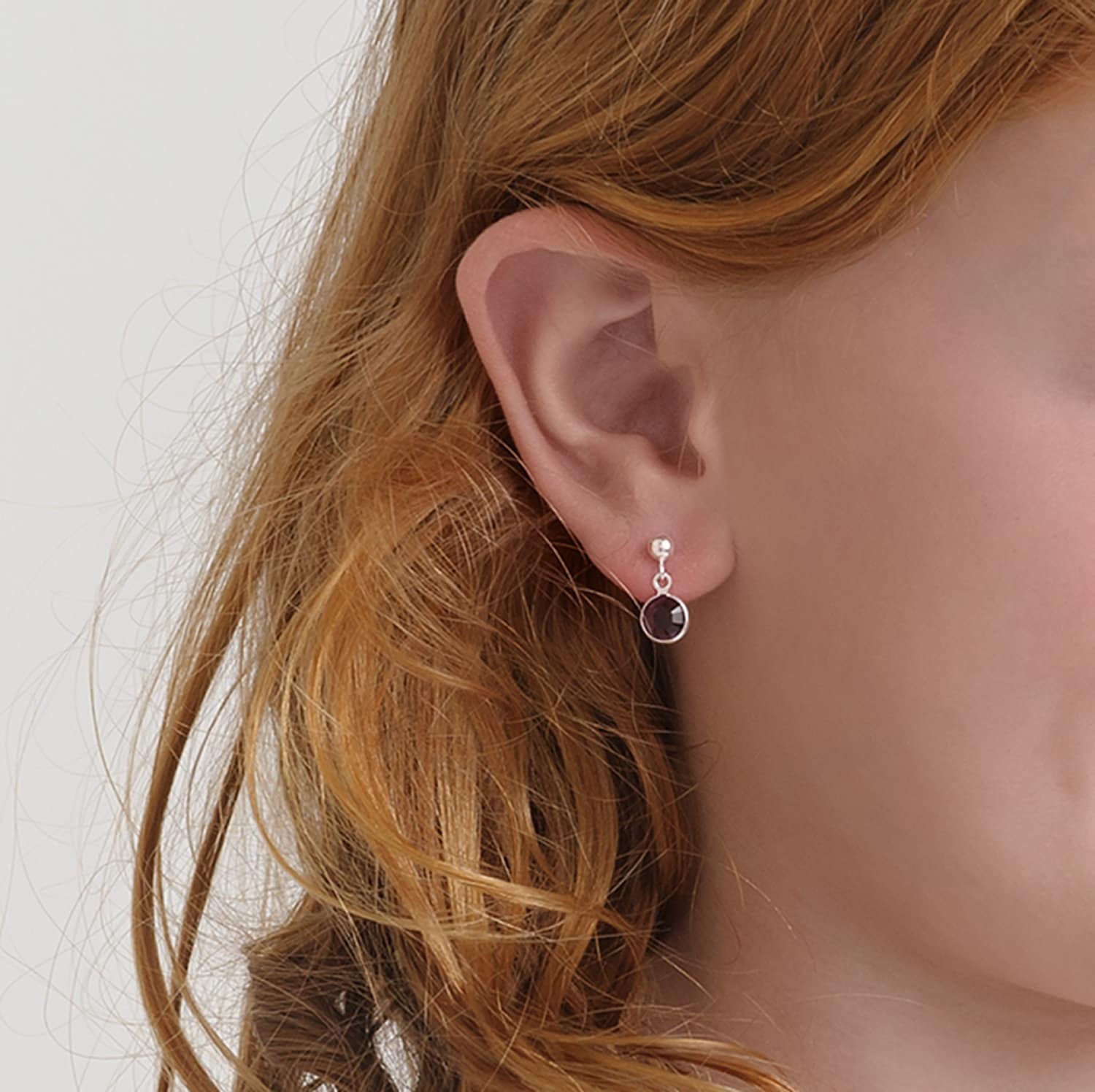 Little Girls Earrings Birthstone Earrings Sterling Silver Etsy