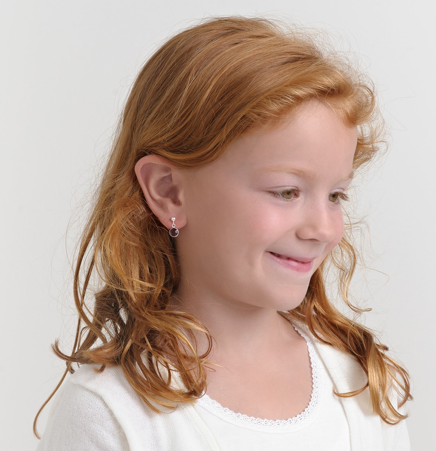 Little girls birthstone best sale earrings