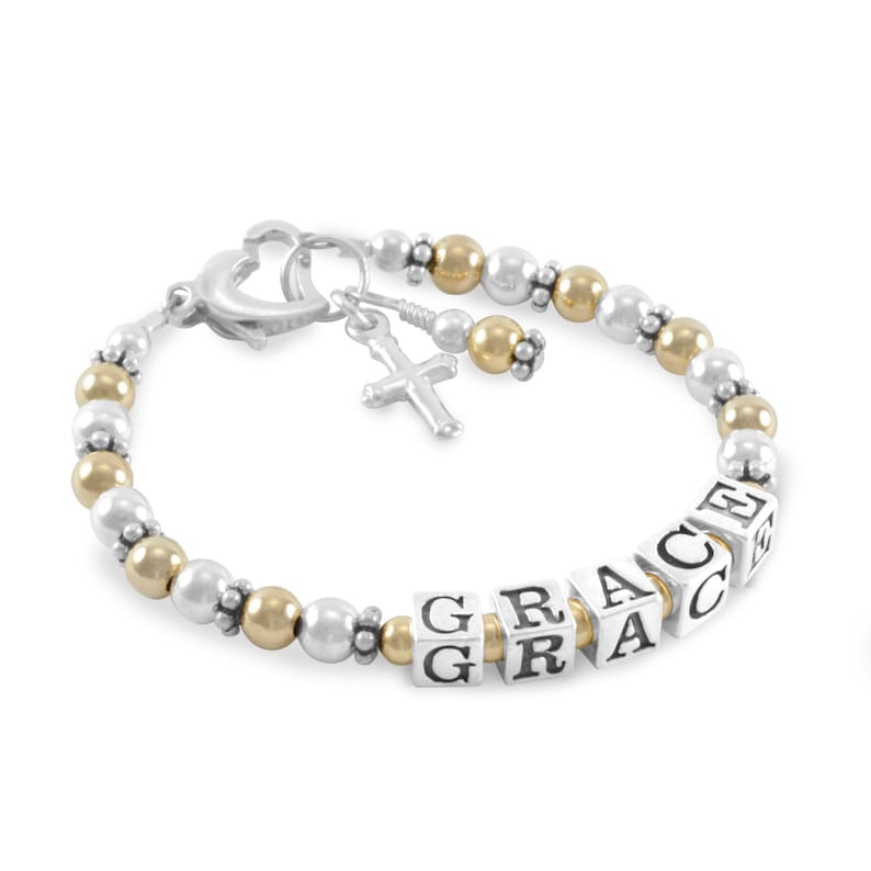 gold baptism bracelet