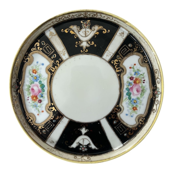 Antique Hand-painted Nippon Porcelain Saucer, 7