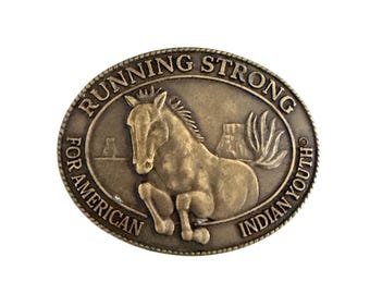 Vintage 1996 Billy Mills Running Strong för American Indian Youth Bältesspänne