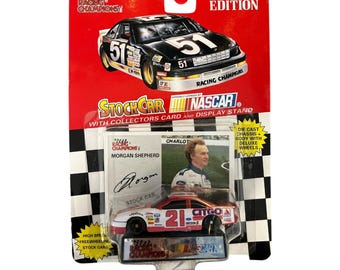 1994 Racing Champions NASCAR Morgan Shepherd #21 CITGO Auto de fundición a presión con tarjeta