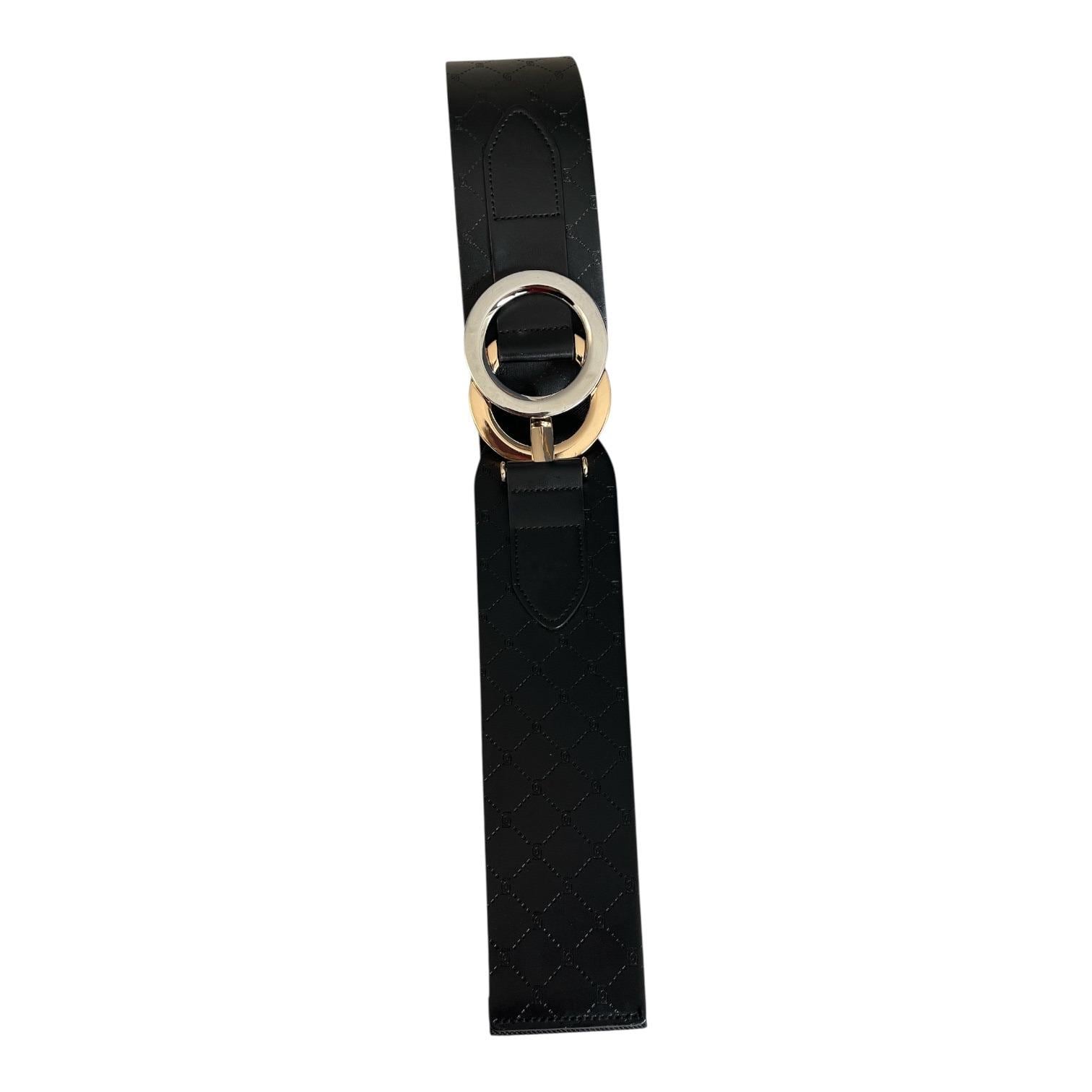 Y2K Bebe Belt Y2k Bebe Black Scrunchy Black Smocked Stretch Elastic Belt  main image 2