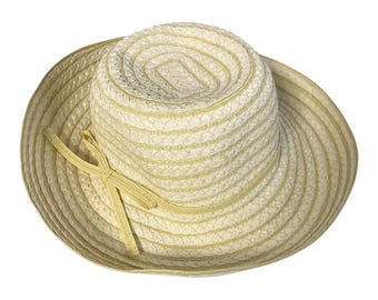 Liz Claiborne Tan Woven Straw Hat s-l400.jpg main image 3