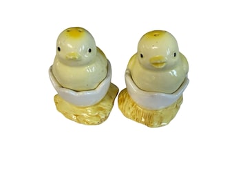 Vintage Ron Gordon Designs Japan Chick In Egg Salt Pepper Shakers Easter Set