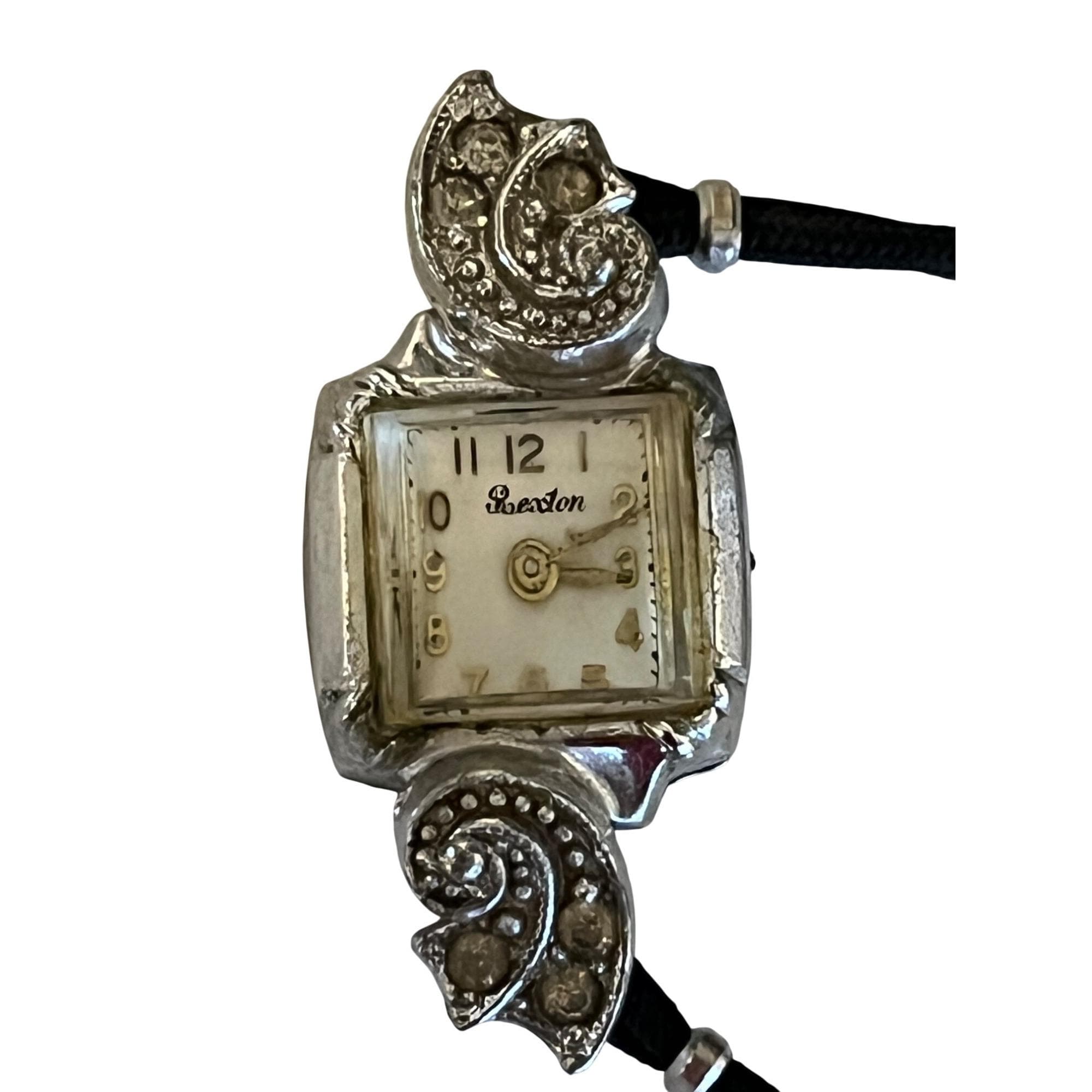 Vintage Black Cord Women Watch - Etsy display picture 3