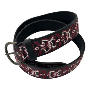 Genuine LUCKY BRAND Black Leather Embroidered Belt For Women Size S Southwestern Lucky Brand | Accessories | Genuine Lucky Brand Black  main image 3