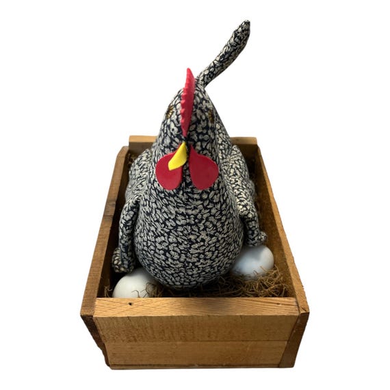 古道具⁄木味の良い鳥の巣箱と擬卵のセット 古道具⁄