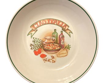 Ciao Italia Italian Kitchen Serving Bowl – Over and Back, Inc. – 13 x 4 x 7 in – Made in Italy