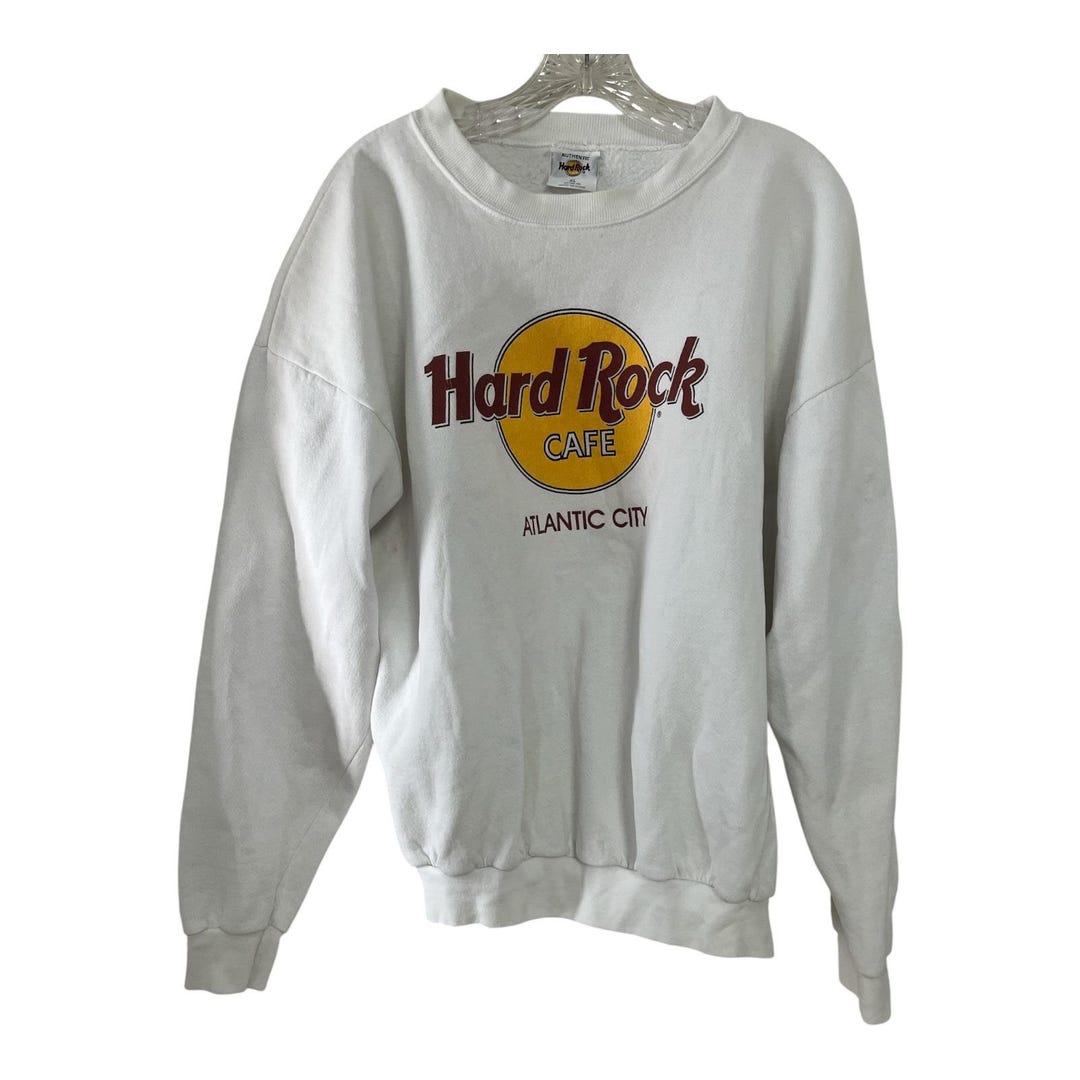 moussy - hard rock cafe トレーナー Vintage Hard Rock Cafe Atlantic City Sweatshirt White XL 50/50