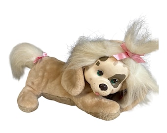 Vintage 1991 Puppy Surprise Coffee Cocker Spaniel Plush Hasbro 12 Inch Dog Toy