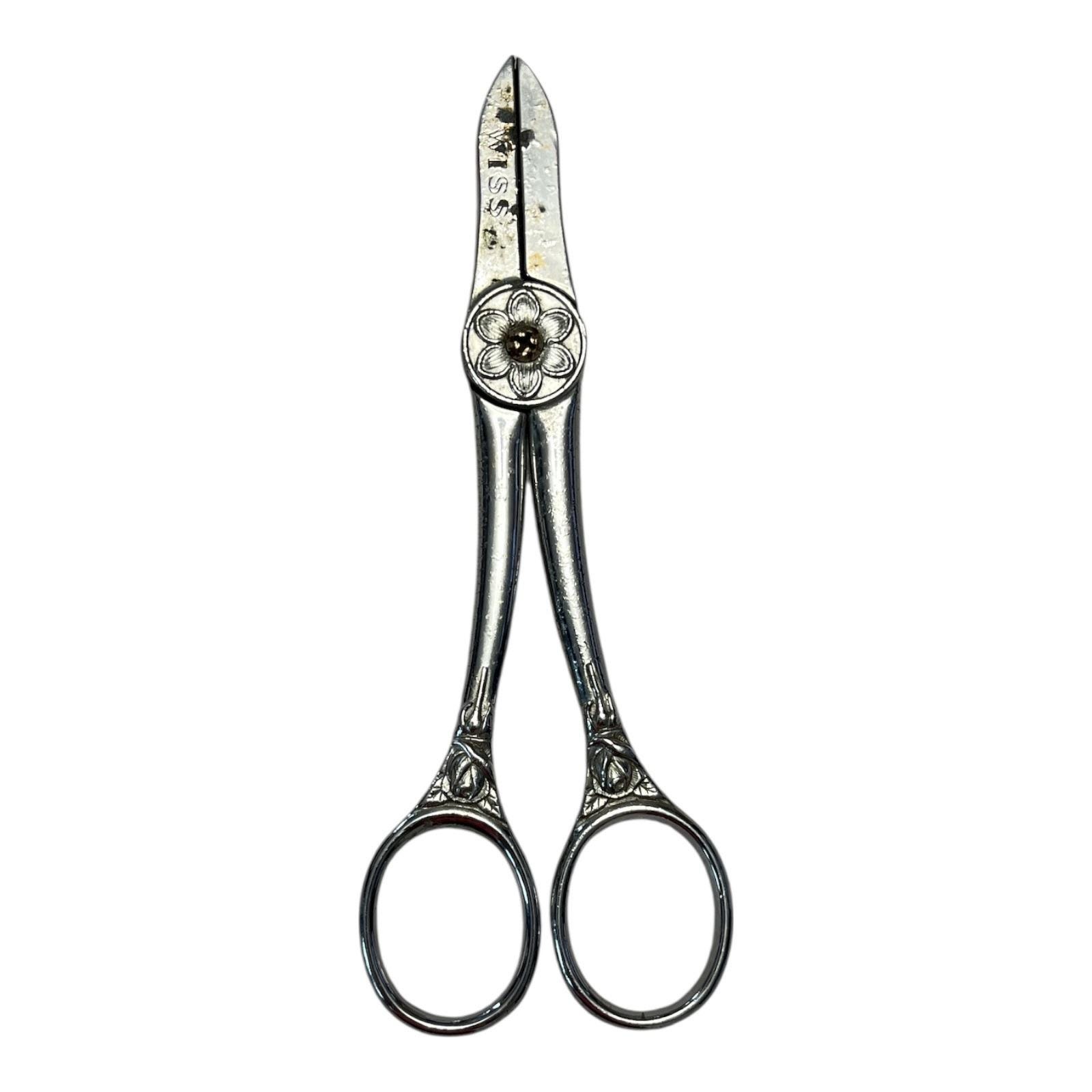 Vintage Wiss Flower Shears – Stainless Steel Ornate Floral Handle