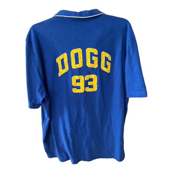 Dogg Supply by Snoop Dogg Blue Button Front Shirt DOGG 93 Size XL