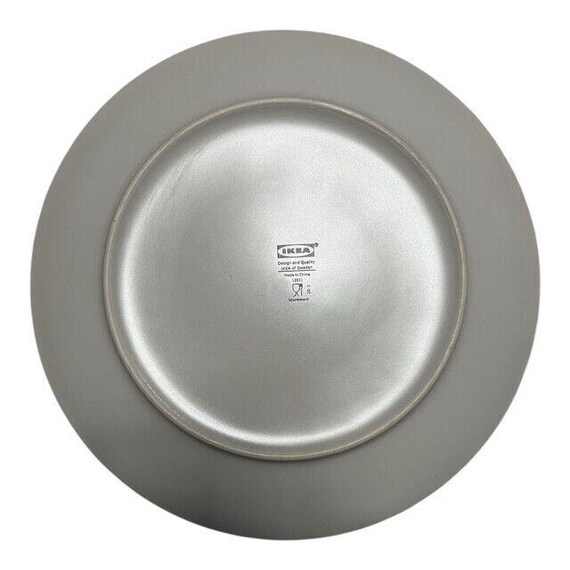 Plato llano IKEA Dinera de gres gris claro mate de 26 cm 12011