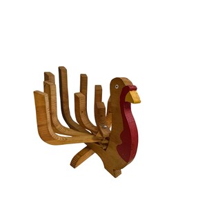 Sottopentola pieghevole in legno vintage a forma di tacchino, espandibile, decorazione country.