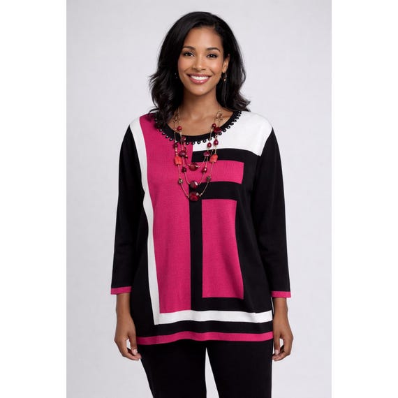 Ruby Rd Multi Strand Beaded Necklace Ruby Red Lay… - image 5