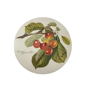 Portmeirion Pomona "The Bigarreau Cherry" Cork Back Trivet Susan Williams-Ellis Made in England