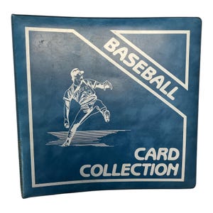 Pasta para coleção de cartões de beisebol vintage com cartões de clubes de estádio de 1991 e imagens de jogadores