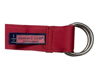 Ceinture Garçon Vineyard Vines – Drapeau Américain – Taille 24 – Cuir Bleu