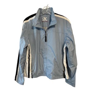 ZeroXposur Women’s XL Light Blue Full-Zip Windbreaker Jacket