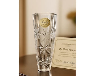 Lenox Fine Crystal Vase | Czech Republic Cut Glass Bud Vase | 6