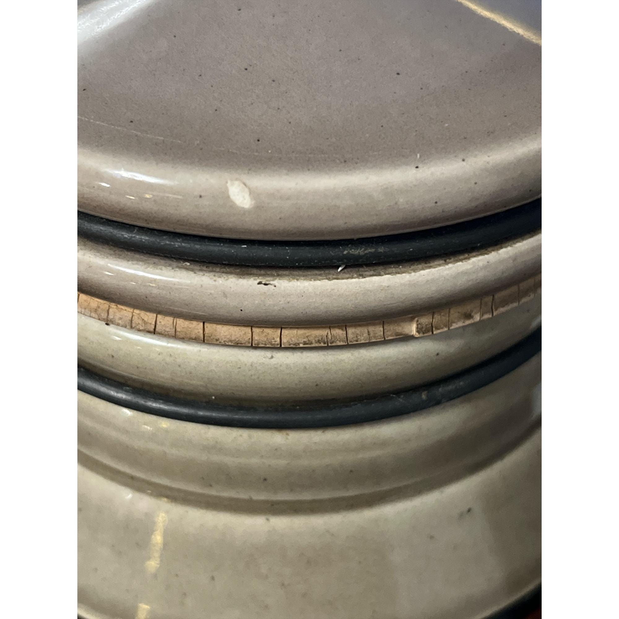 Vtg Baldelli Italy Ceramic Canister With Clamp Lid Italian