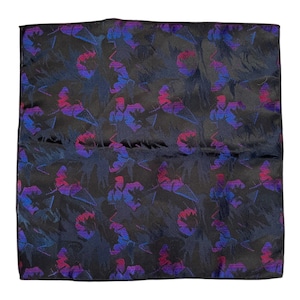 Vintage L&M Fashions Pocket Square Abstract Neon Pattern USA