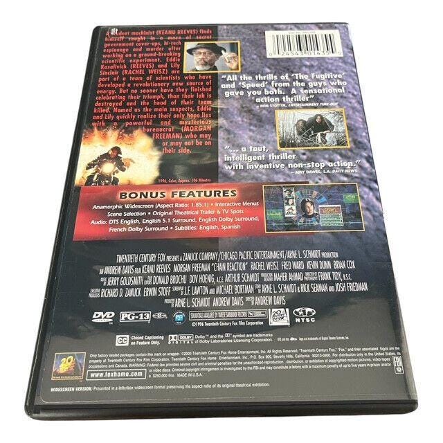 Chain Reaction (DVD) – Keanu Reeves, Morgan Freeman – Action