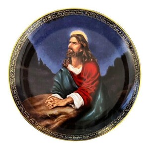 ・１８９８年・Christian Ⅳ・在位３５年記念プレート・２０ cm・Ｂ＆Ｇ Bradford Exchange THE LORD'S PRAYER Plate – Christopher Nick