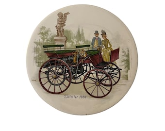 Suporte de cerâmica H&R Johnson Inglaterra Daimler 1886, carro histórico, 15 cm (6 polegadas)