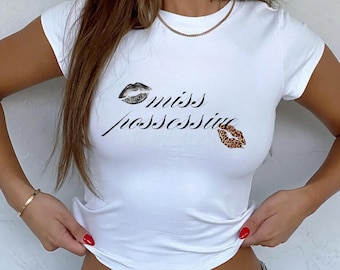 Tate McRae Baby Tee Miss Possessive Shirt Think Later Tour Concert Tee T8 baby tee T8 Merch Top I love Tate McRae tate McRae fan gift