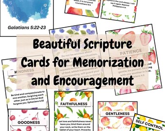 10 Fruit of the Spirit Printable Scripture Cards -galatians 5 ...