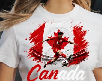 Canada World Cup 2026 PNG, Canada Soccer Player PNG, Fifa World Cup Football Fan Shirt Design, Canada Flag Digital Download, DTF Transfer png