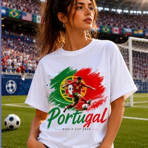 Portugal World Cup 2026 PNG, Portugal Soccer Player png Football Fan Shirt, Digital Download, FIFA 2026 Sublimation png, DTF Transfer Design