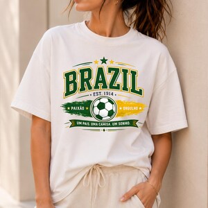 Brazil Soccer Fan PNG, Brazil Football Shirt Design, Vintage soccer design, brazil soccer png, brazil football png, world cup 2026 shirt png image 4