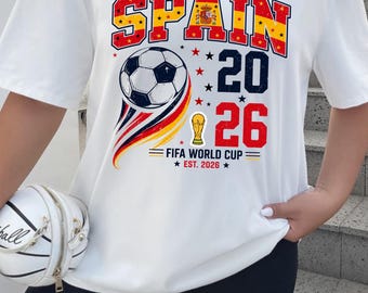 Spagna 2026 Calcio PNG, Coppa del Mondo FIFA PNG, Design Maglia da Calcio Spagna, Sublimazione per Tifoso di Calcio, Download Digitale per Appassionati di Sport, Coppa del Mondo PNG
