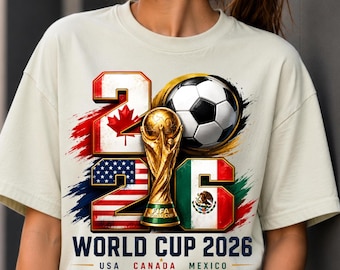 Wereldkampioenschap voetbal 2026 png, VS Canada Mexico voetbalshirtontwerp, voetbalfansweater grafisch, sportliefhebbersublimatie, voetbalshirt png