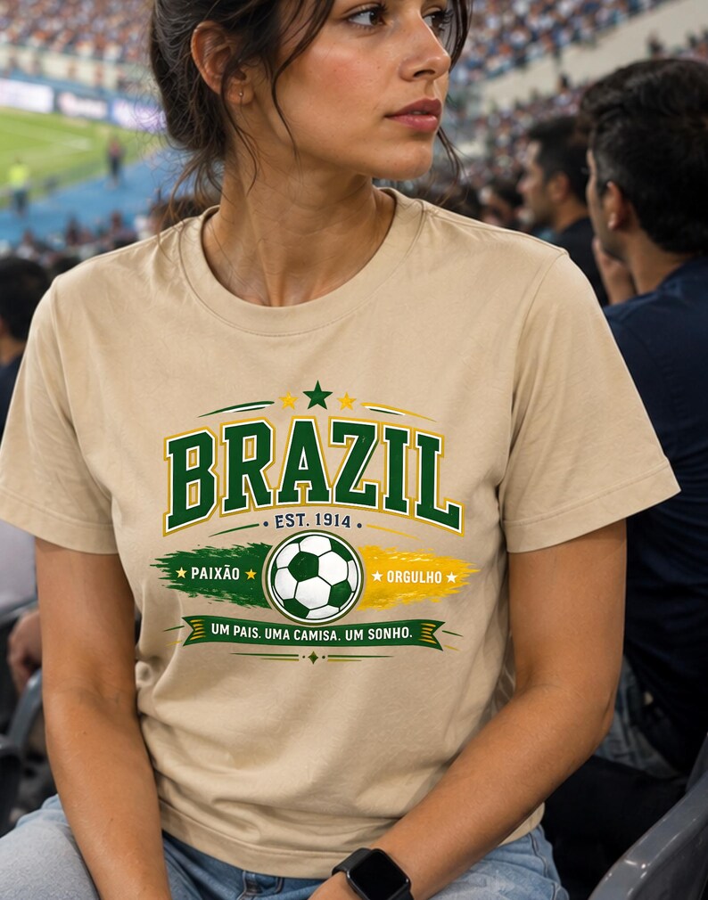 Brazil Soccer Fan PNG, Brazil Football Shirt Design, Vintage soccer design, brazil soccer png, brazil football png, world cup 2026 shirt png image 11